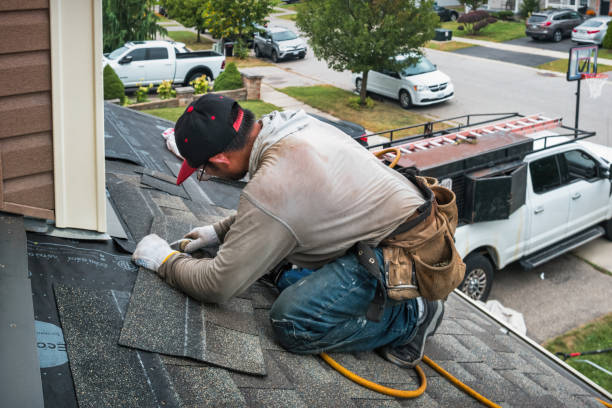 Professional Roofing technician working in Orland, IN